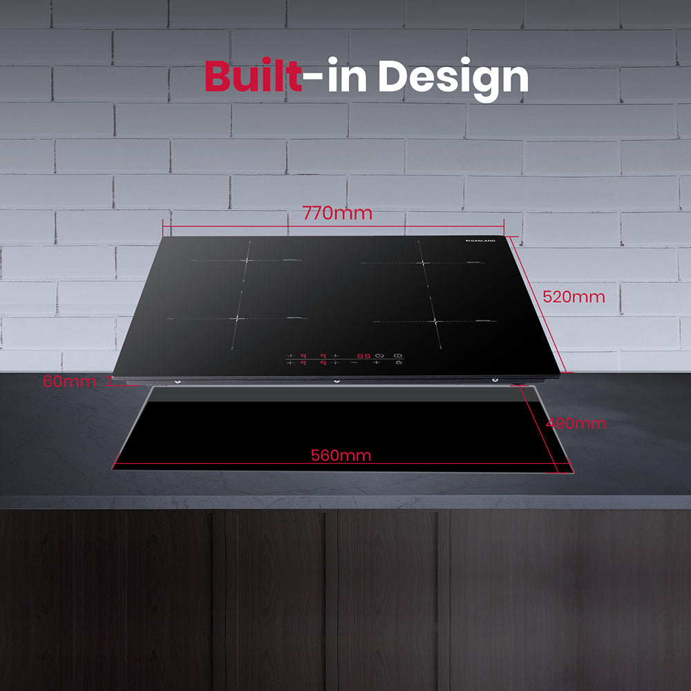 GASLAND 77cm 4 burner Touch Control Electric Induction Cooktop