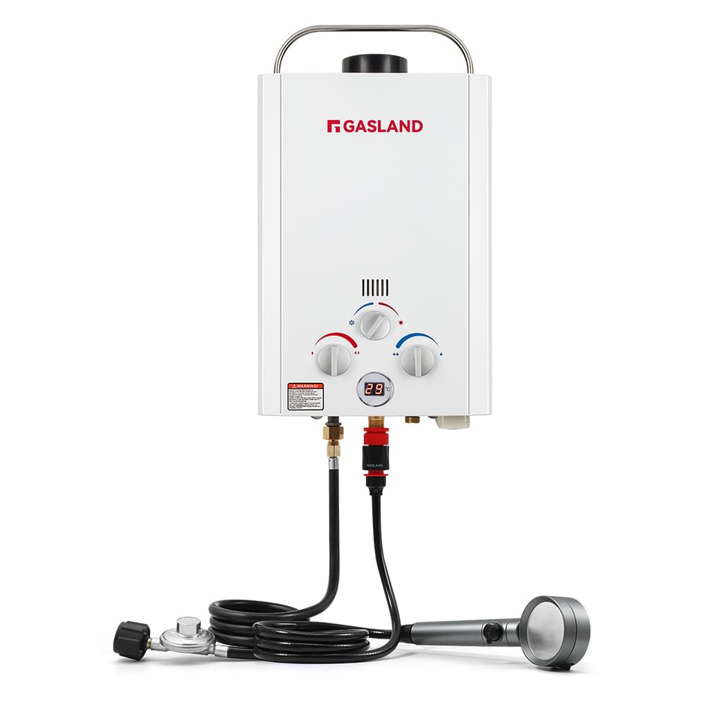 GASLAND Portable Tankless Propane Hot Water Heater - 1.58GPM 8L White