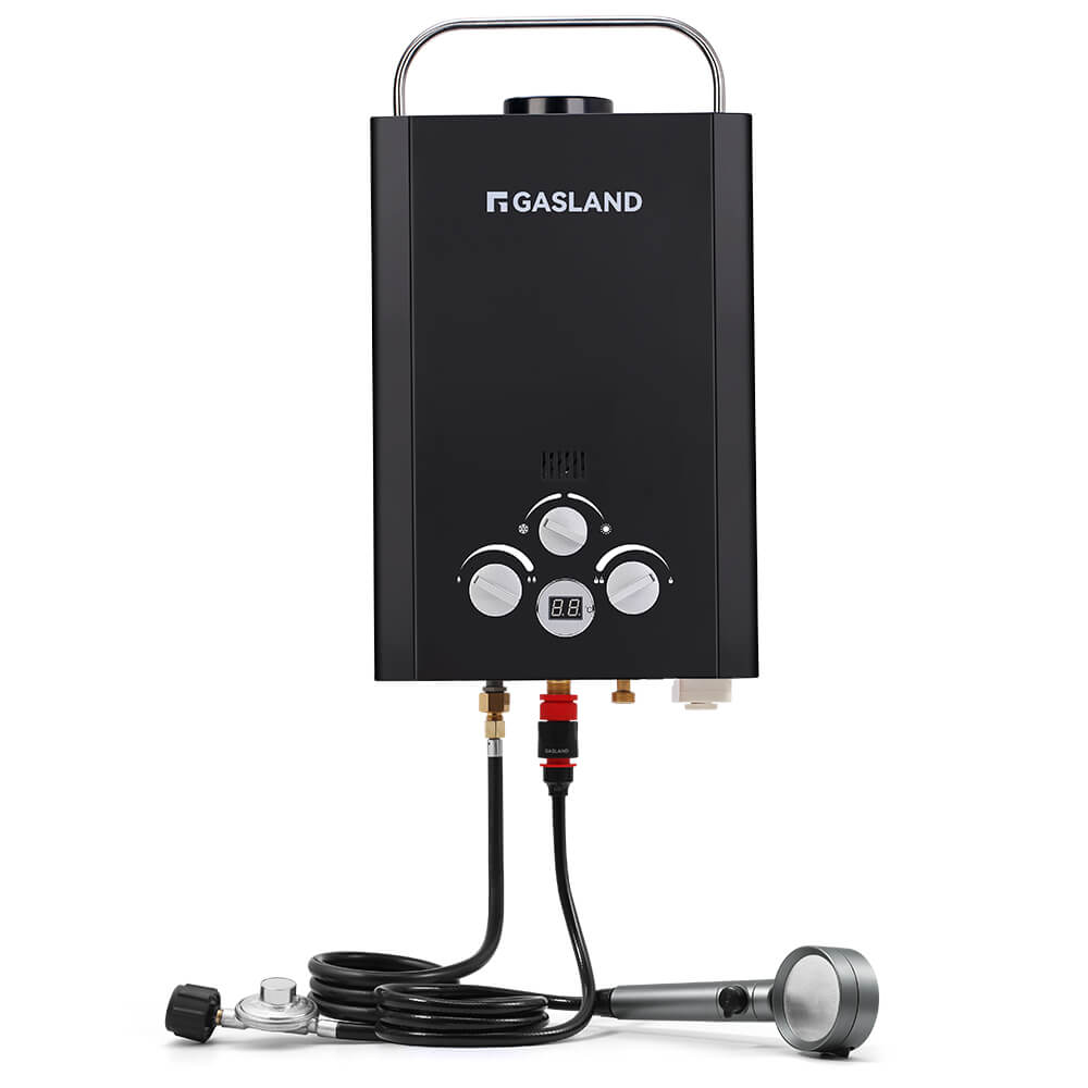 GASLAND Portable Tankless Propane Hot Water Heater - 1.58GPM 8L Black