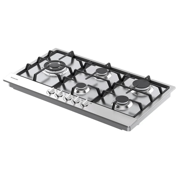 90cm 5 Burner Stainless Steel Side Tri-ring Gas Cooktop