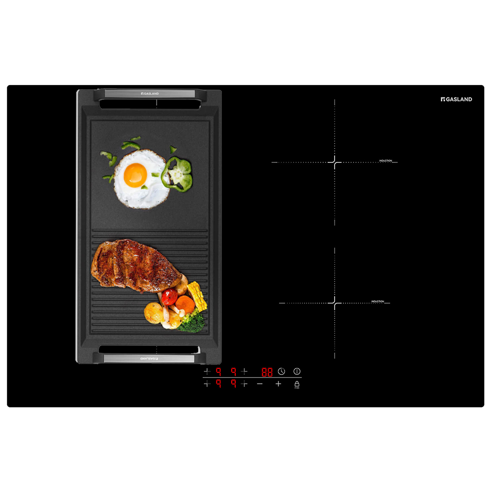 GASLAND 77cm 4 Burner Touch Control Induction Cooktop with Griddle