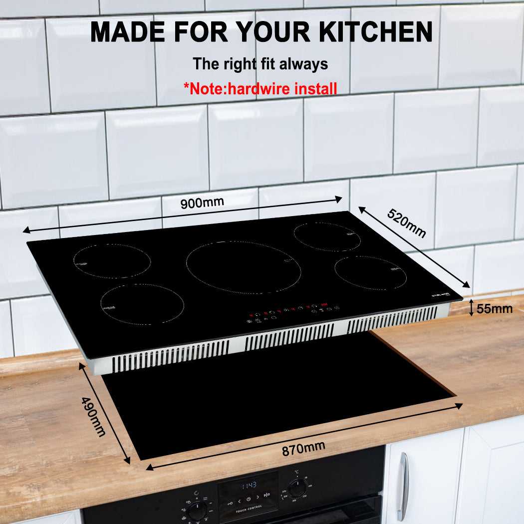 GASLAND 90cm 5 burner Touch Control Electric Induction Cooktop
