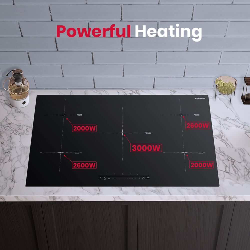 GASLAND 90cm 5 Burner Ultra Power Slider Touch Control Electric Induction Cooktop