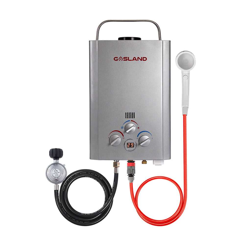 GASLAND Portable Tankless Propane Hot Water Heater - 1.58GPM 8L Silver